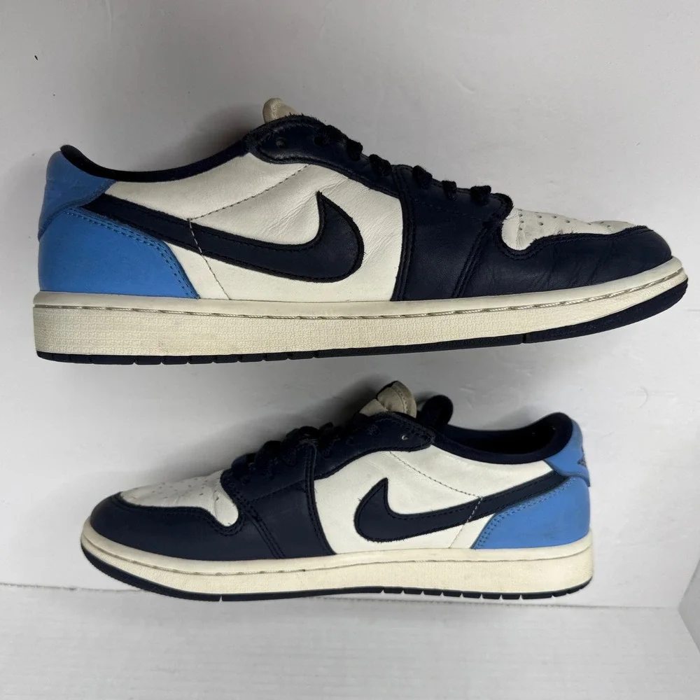 Nike Air Jordan 1 Low OG Mens 9 Obsidian University Blue CZ0790-400 Dark Powder
